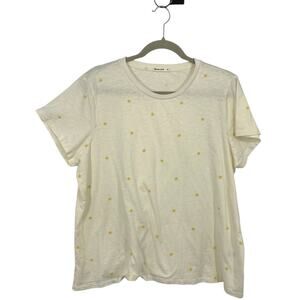 Marine Layer White Tee with Yellow sunshines
